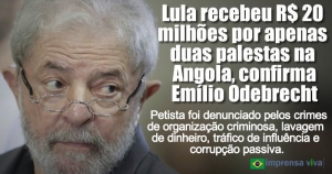 Lula da Silva recebeu $ 8 milhões por duas palestras em Angola, diz Odebrecht em nova rodada de depoimentos