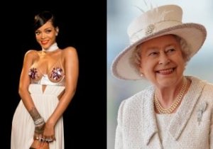 Rihanna publicou fotos bizarras de Isabel II e ninguém percebeu porquê