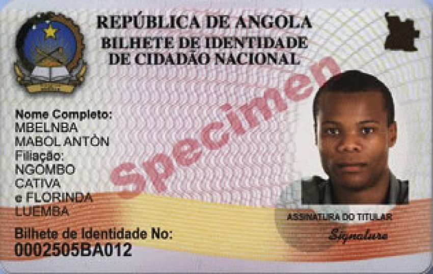 bilhete de identidade angola - bilhete de identidade português