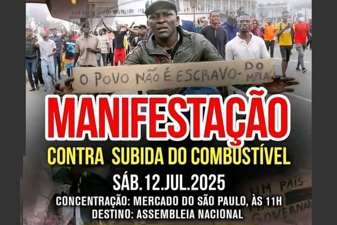 Ativistas angolanos convocam marcha contra subida do combustível e dos transportes